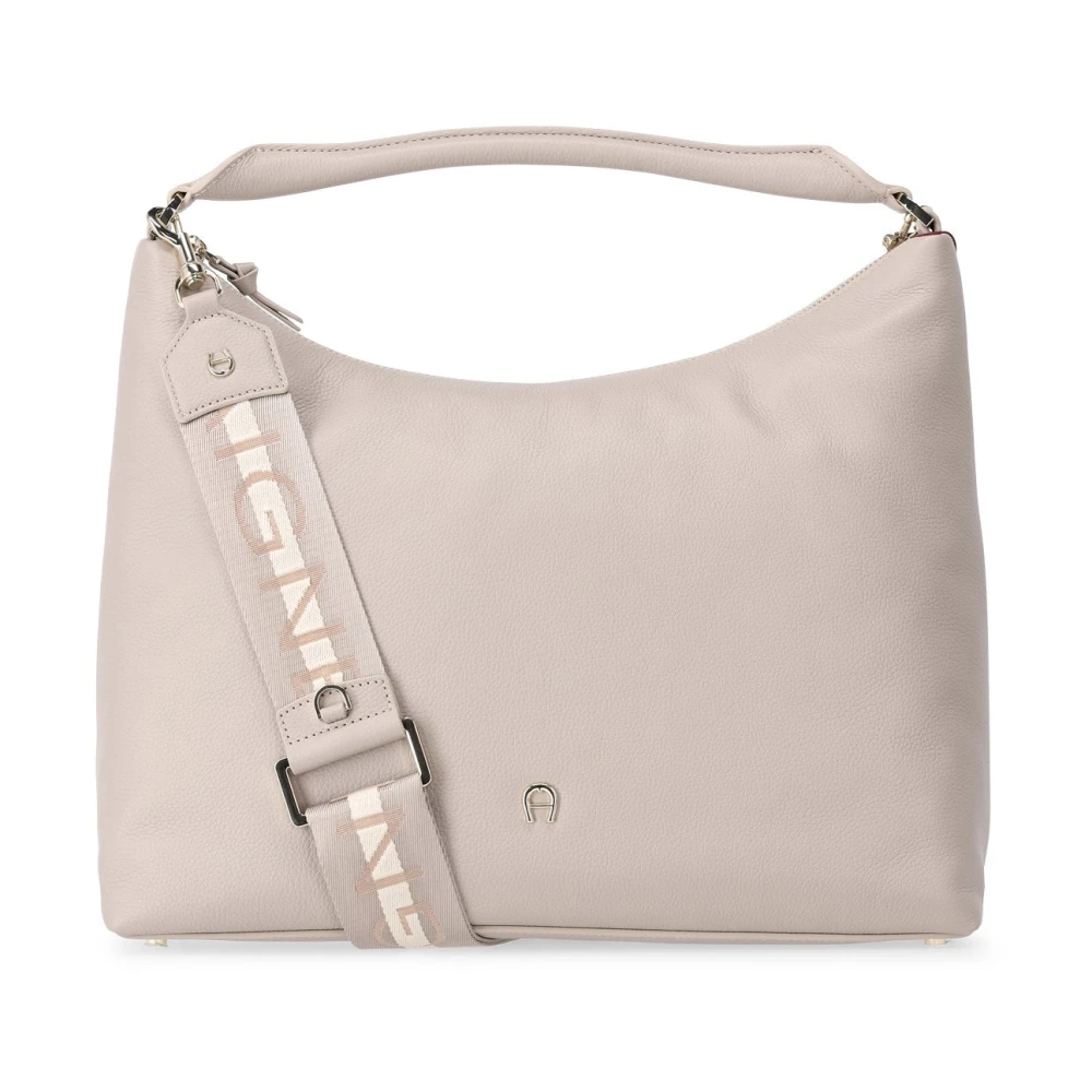 aigner Elegante leren schoudertas Beige Dames