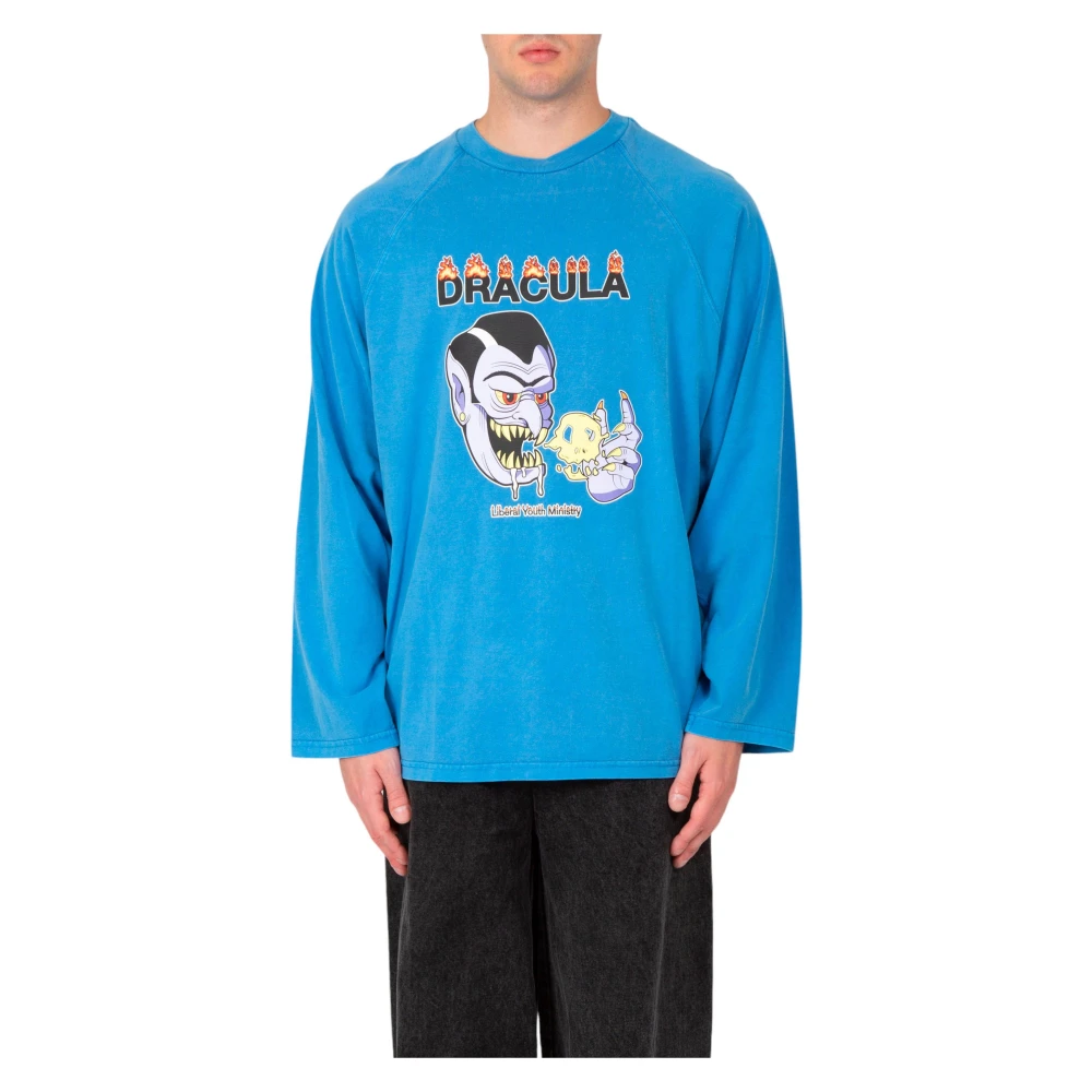 Liberal Youth Ministry Dracula Gewassen Tee in Blauw Blue Heren