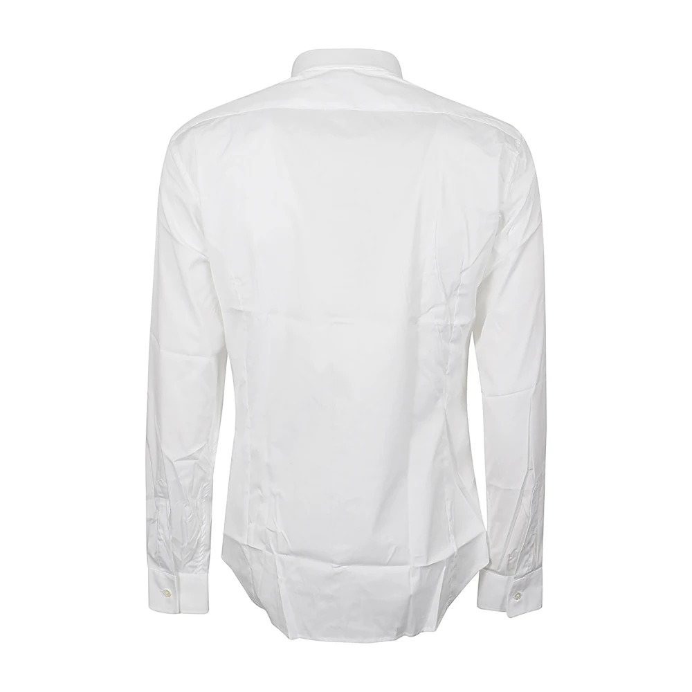 Mauro Grifoni Witte Slim Katoenen Overhemd White Heren