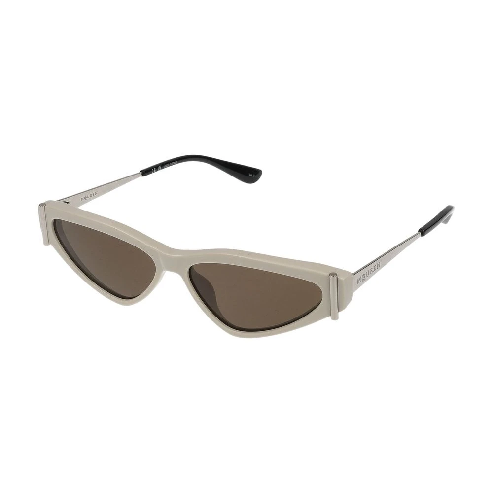 Alexander Mcqueen Women's White Cross-Bar Sunglasses