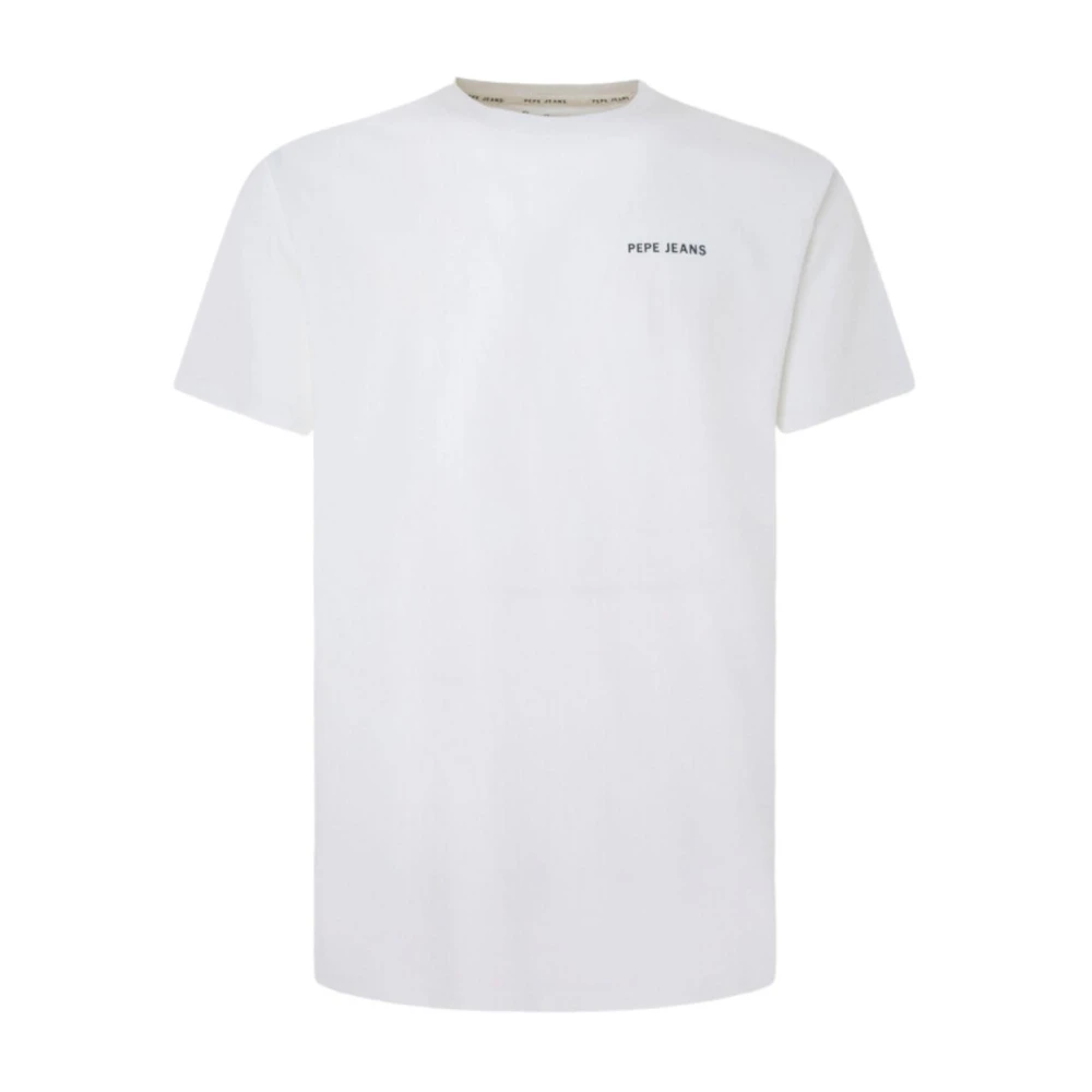 Pepe Jeans Minimalistisch Nautisch Design T-shirt White Heren