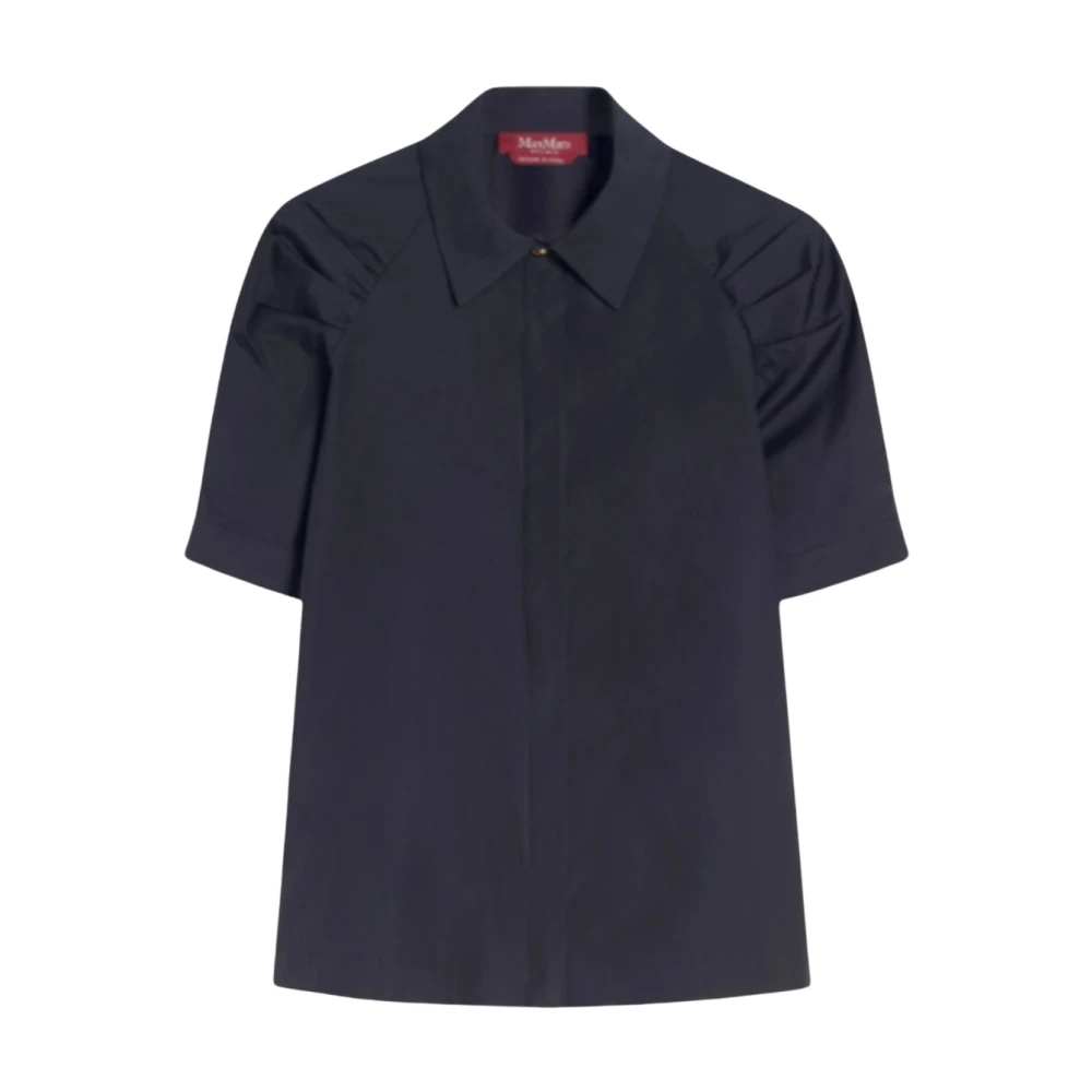 Max Mara Studio Vrouw Zwart Overhemden Dames, 2XS, Katoen, Shirts