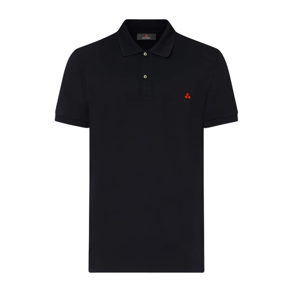 Peuterey Black Polo Shirts, Male, M, Plantago 02 Polo