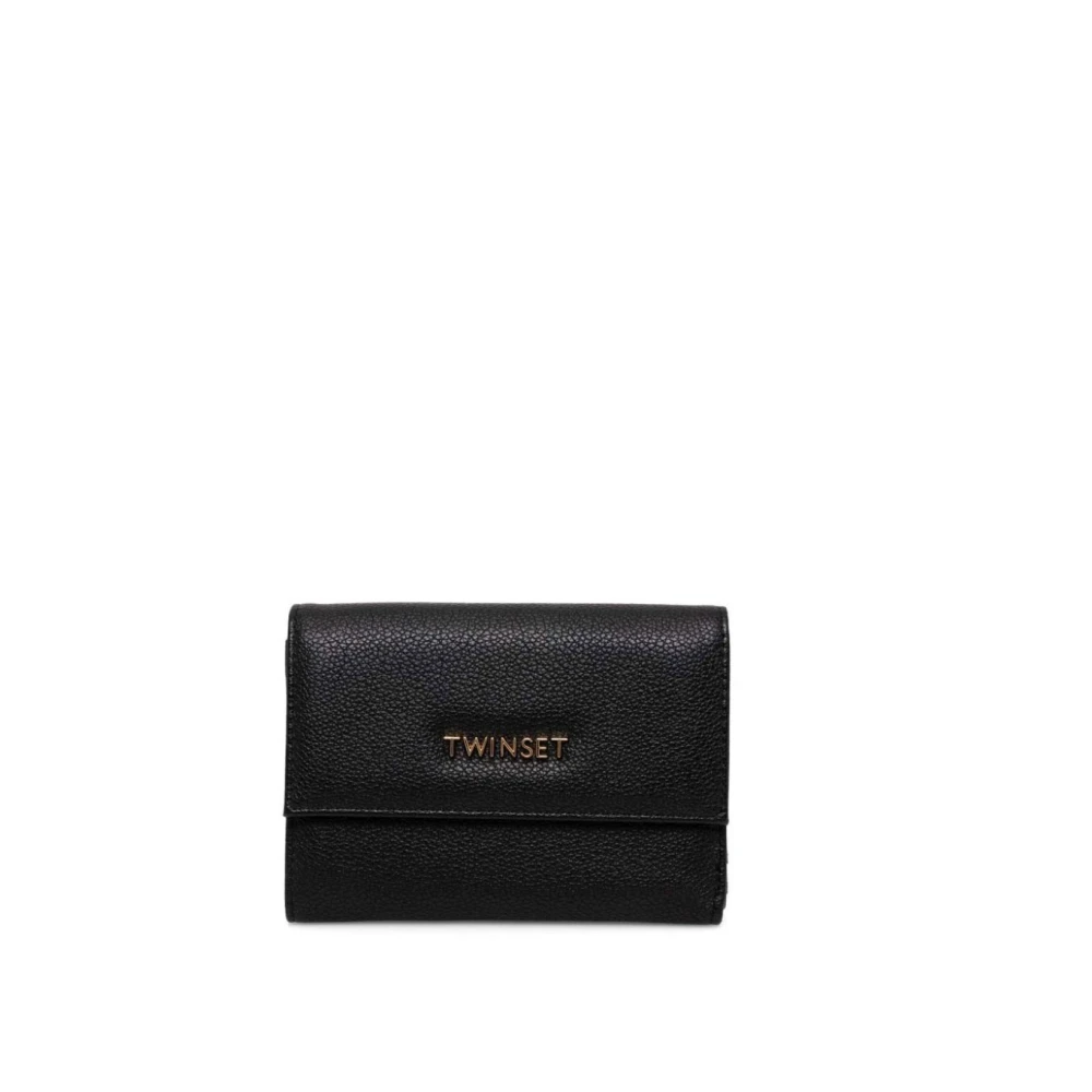 Twinset Zwarte Portemonnee voor Moderne Vrouwen Black Dames