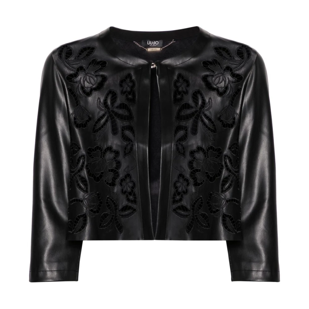 Liu Jo Leather Jackets Black Dames