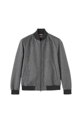Cashmere Grey Bomber Jacket