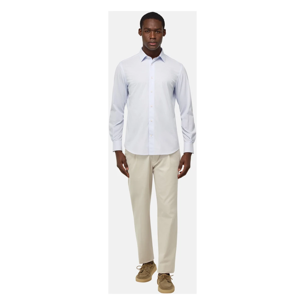 Boggi Milano Stretch Katoenen Broek Beige Heren