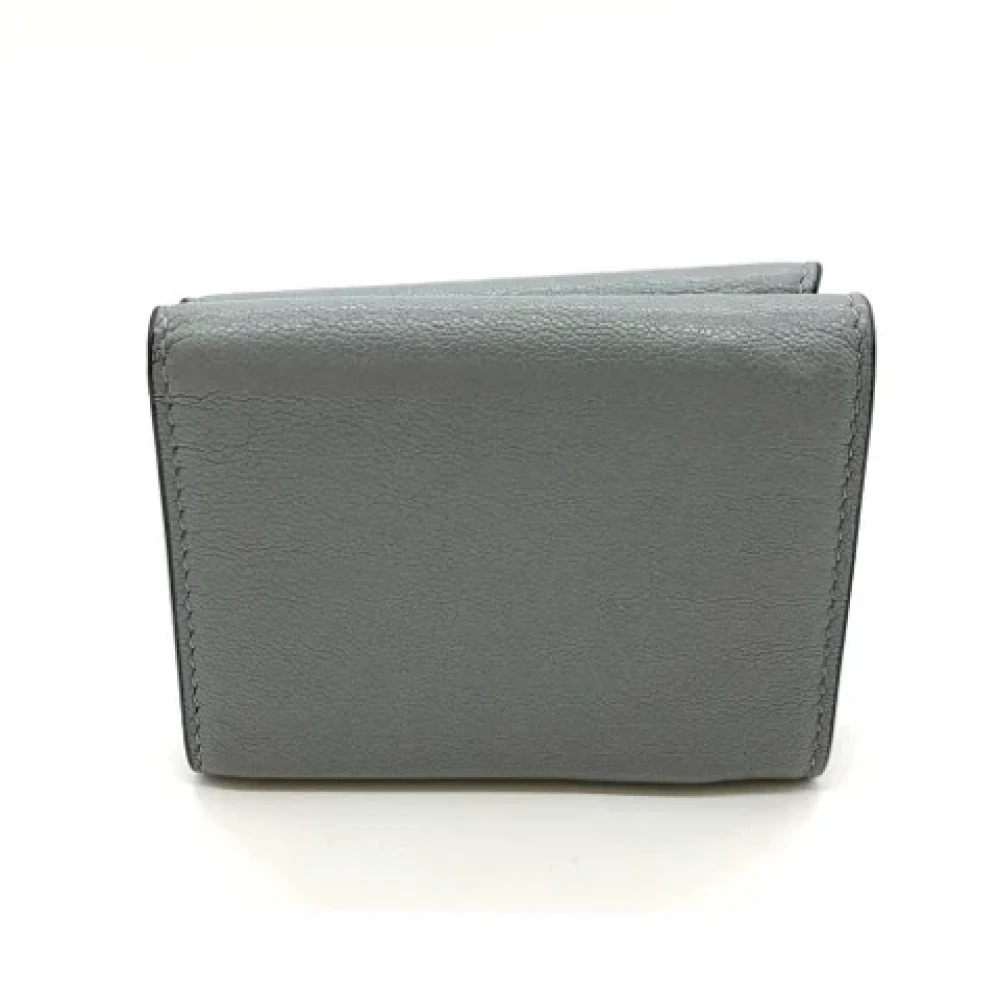 Dior Vintage Pre-owned Leather wallets Gray Dames