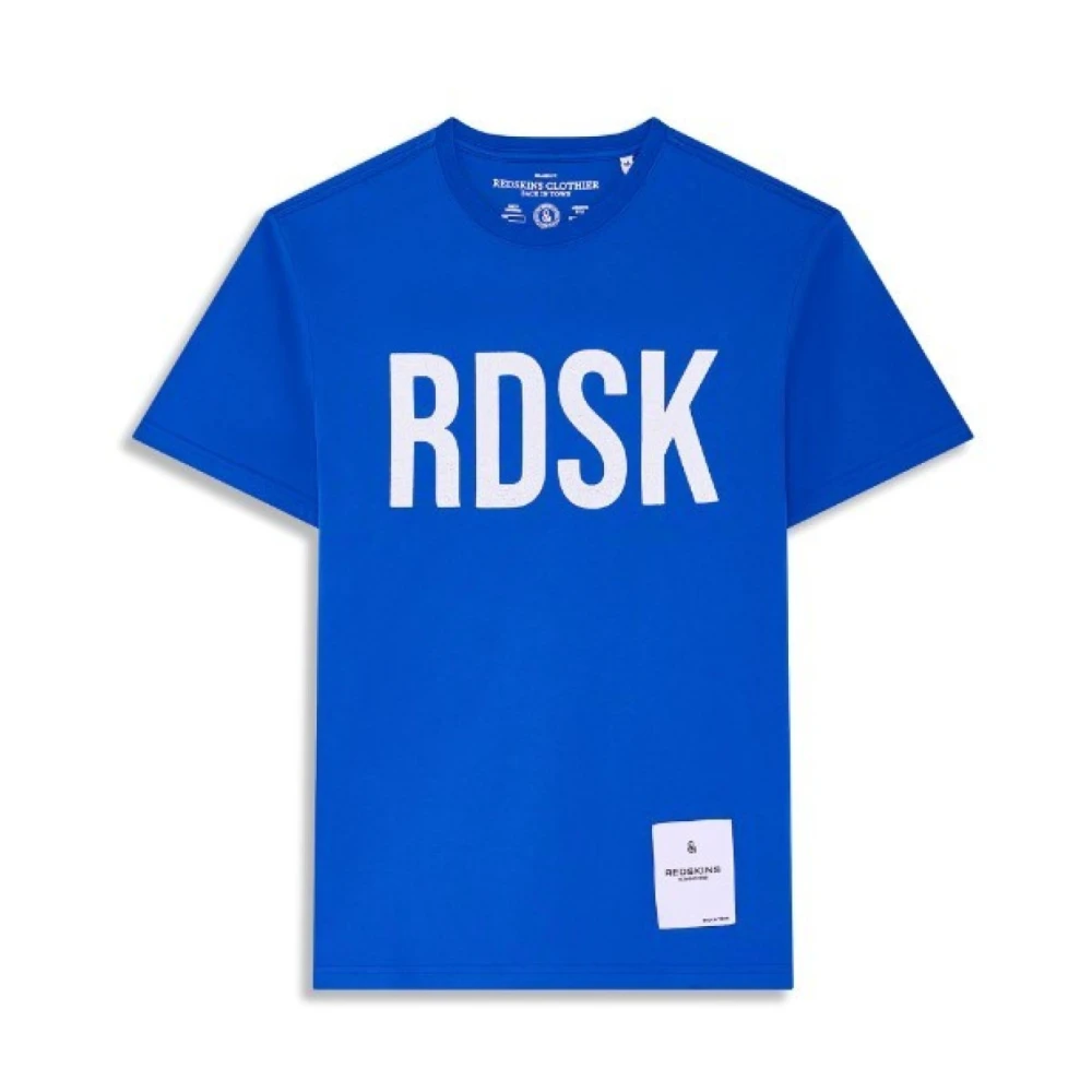 Redskins Gedrukt Logo T-shirt Blauw Blue Heren