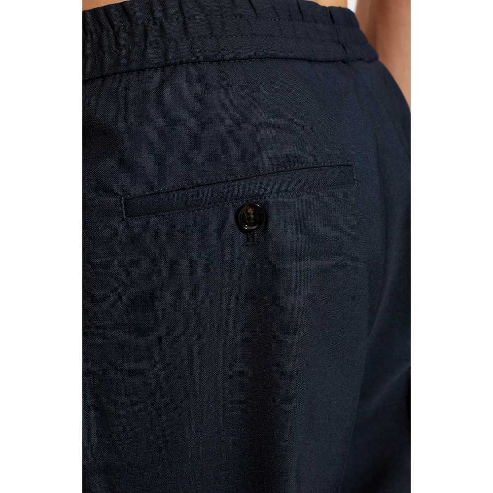 Ami Paris Wollen broek Blue Heren