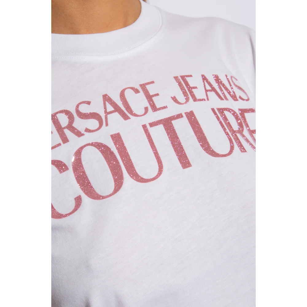 Versace Jeans Couture T-shirt met logo White Dames