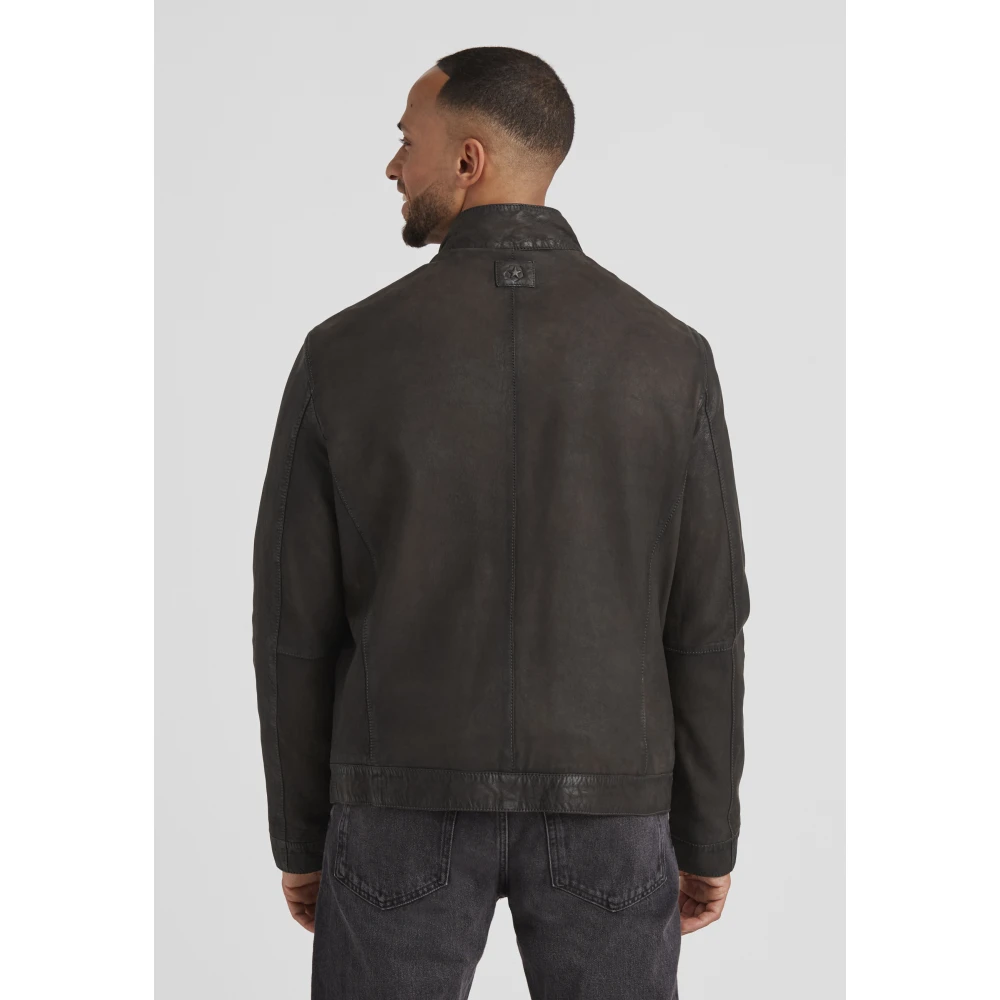 Milestone Italiaans Leren Bikerjack Brown Heren