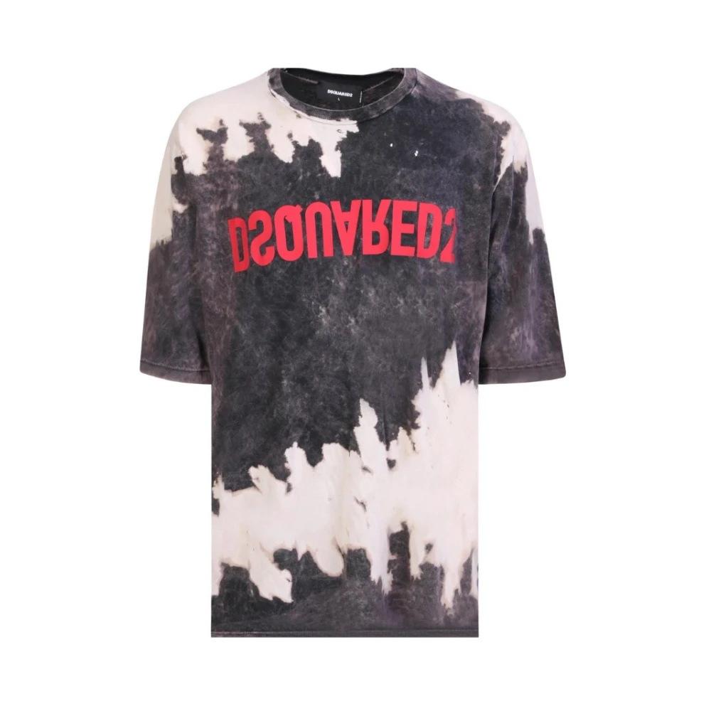 Dsquared2 Trendy Tie Dye T-Shirt Black, Herr