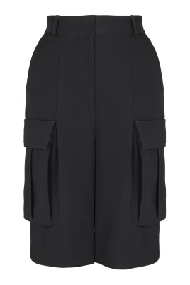 Bermudashorts i grain de poudre-ull