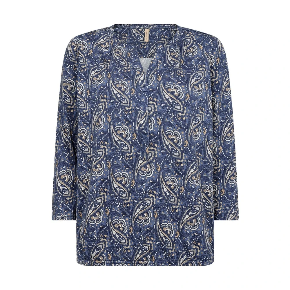 Soyaconcept Felicity Blauw Print Top Blue Dames