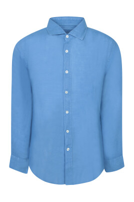 indigo-linen-slim-fit-shirt