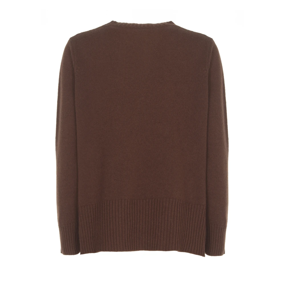 Kangra Bruine Cashmere Crew Neck Sweater Brown Dames