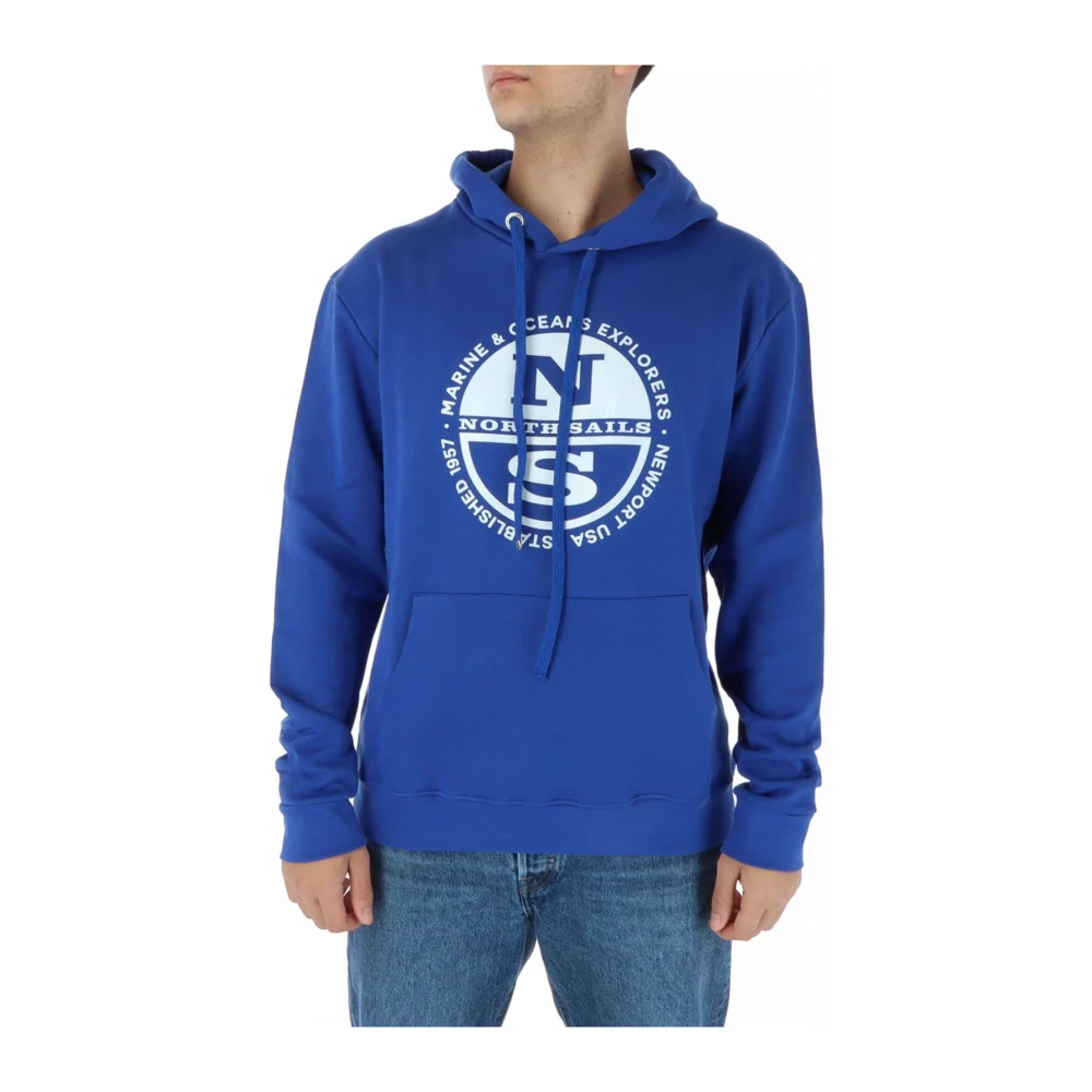 North Sails Men's Blue Print Long Sleeve Sweatshirt Extra Large