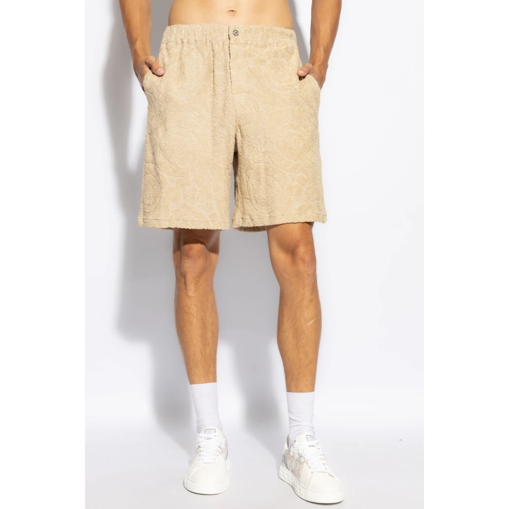 Versace Katoenen shorts Beige Heren