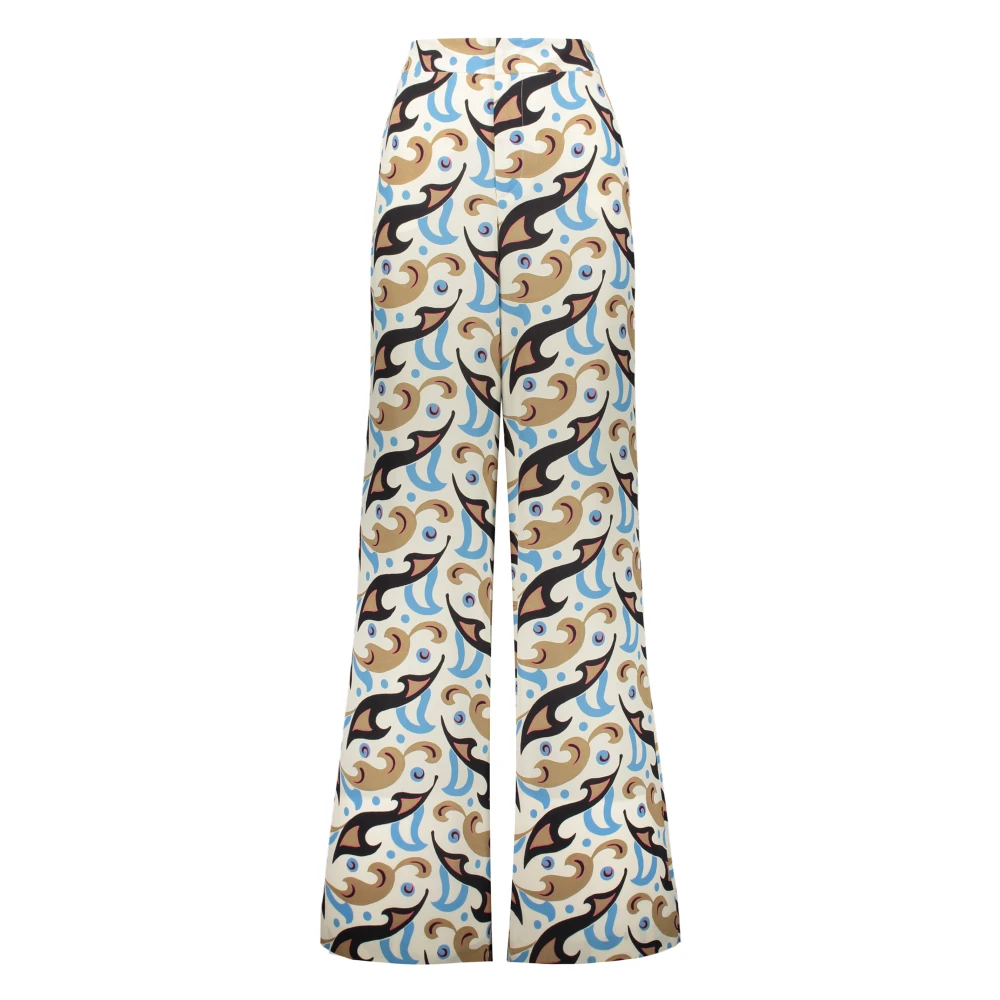ETRO Zijden Paisley Print Broek Multicolor Dames