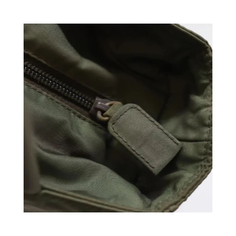 Prada Vintage Pre-owned Nylon handbags Green Dames
