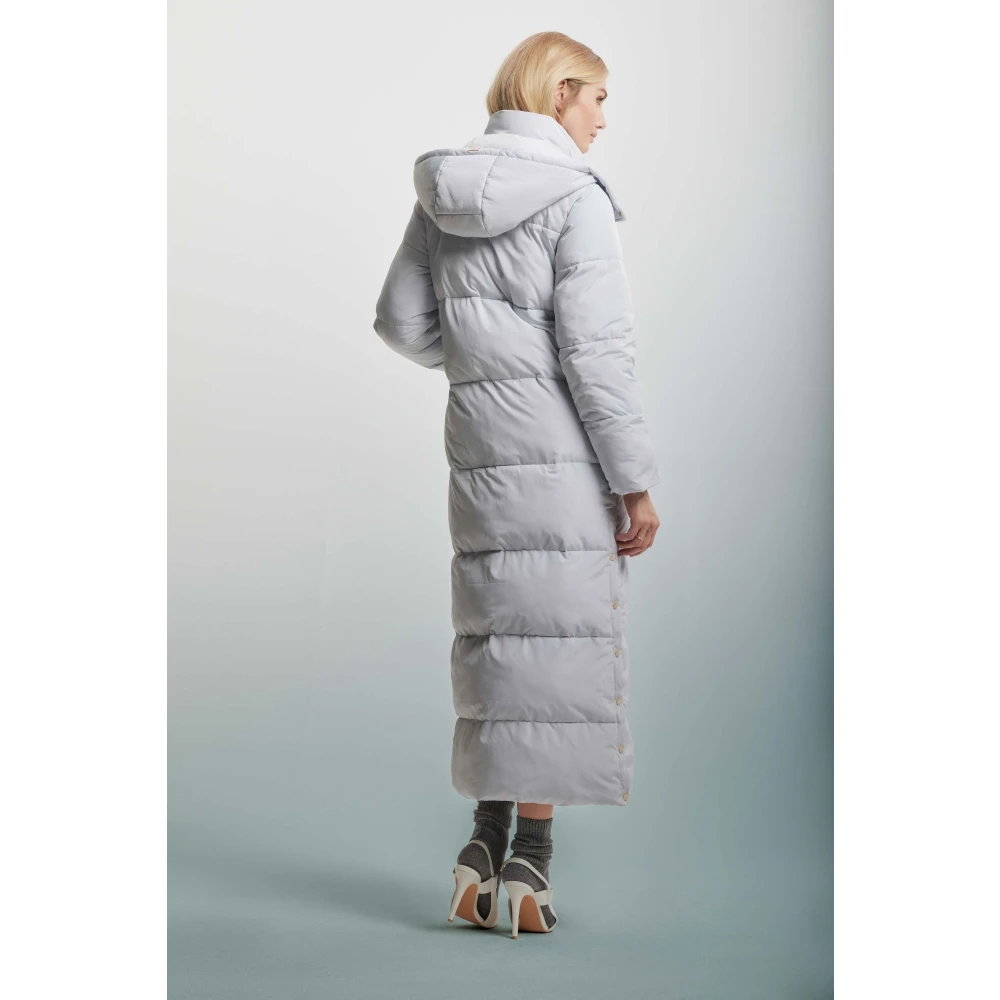 Kocca Gewatteerde donsjas met afneembare capuchon Gray Dames
