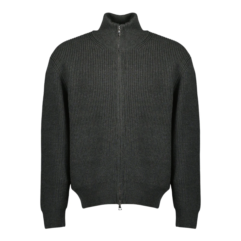 Officine Générale Gray Finley Jacket - Male - Turtlenecks - M - Knitwear