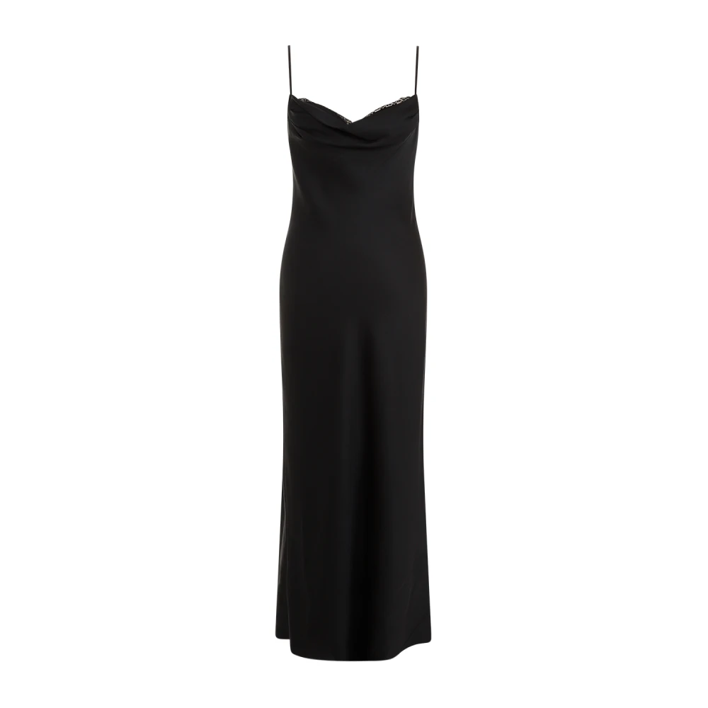 Alexander mcqueen Zwart Zijden Kant Avondjurk Black Dames