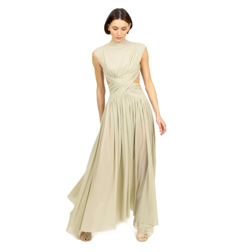Philosophy di Lorenzo Serafini Salie Tule Stretch Jurk Green Dames