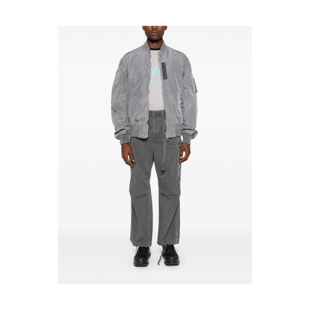 Sacai Grijze Cargo Broek met Banddetail Gray Heren