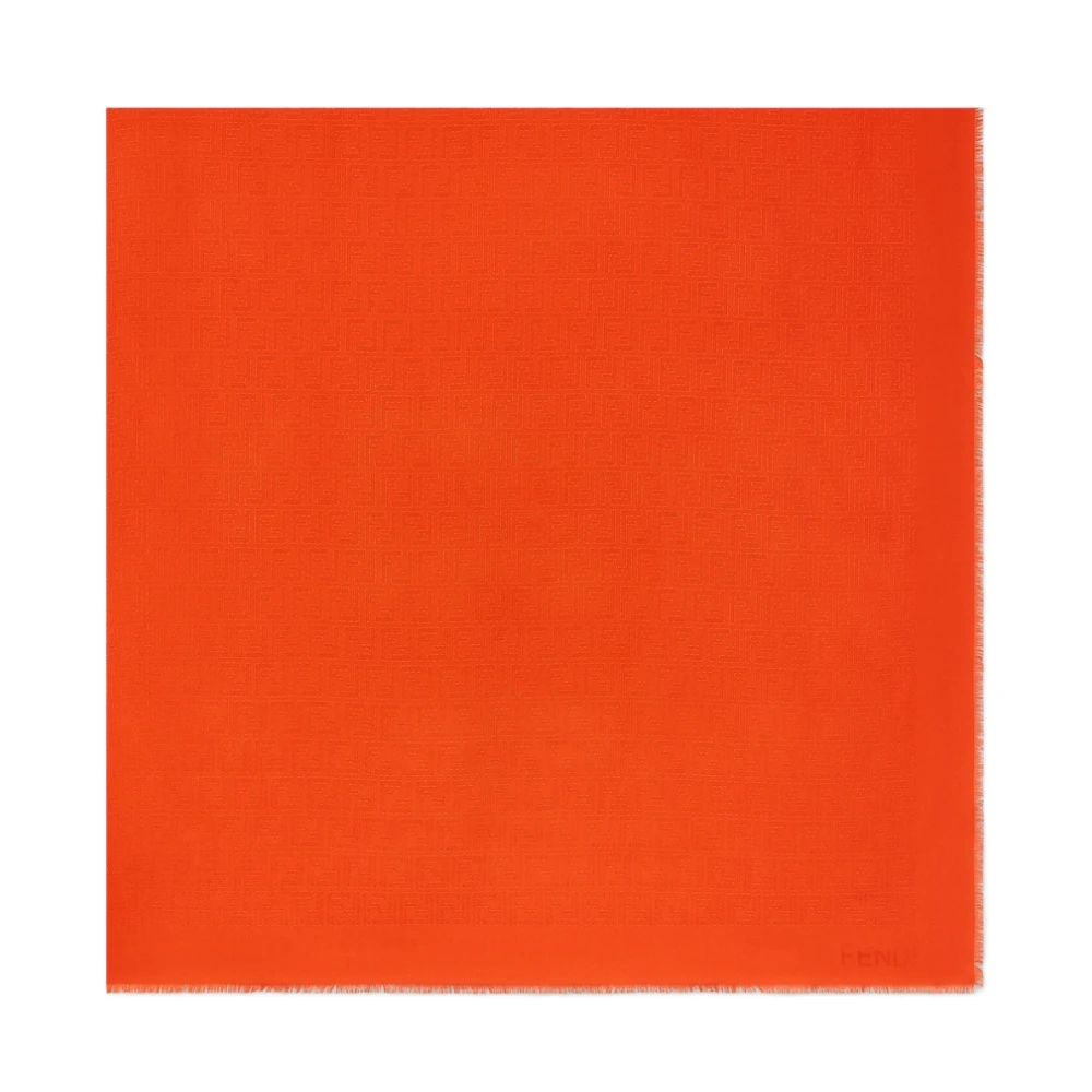Fendi Zachte Cashmere Sjaal voor Vrouwen Orange Dames