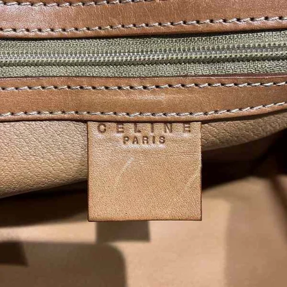 Celine Vintage Pre-owned Canvas handbags Brown Dames