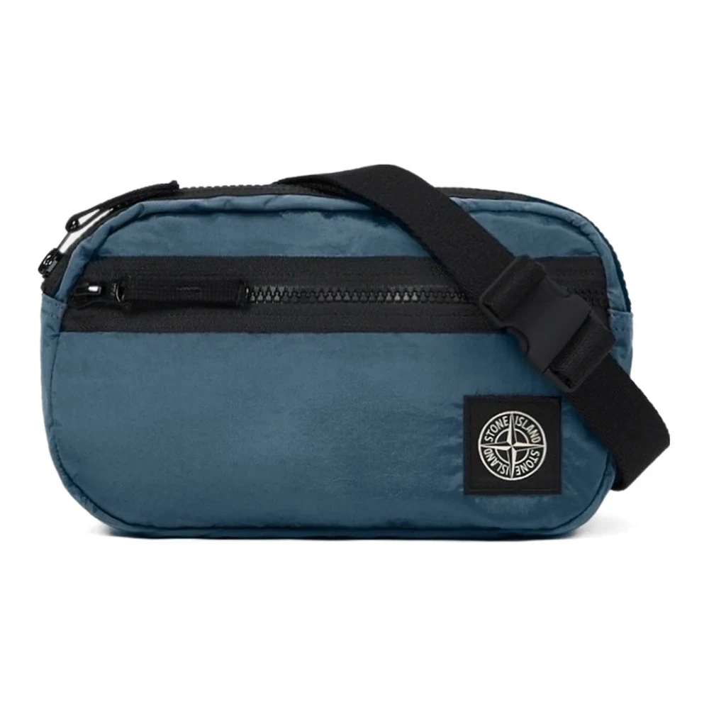Stone Island Herr Blå Väskor One Size, Nylon, 9200014 Bältesväska