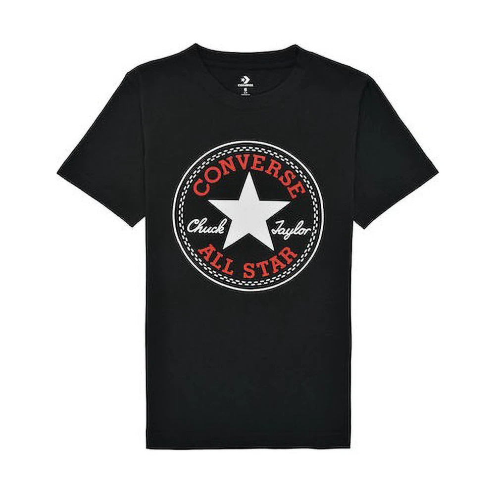 Converse Logo Print T-shirt Zwart Black Heren
