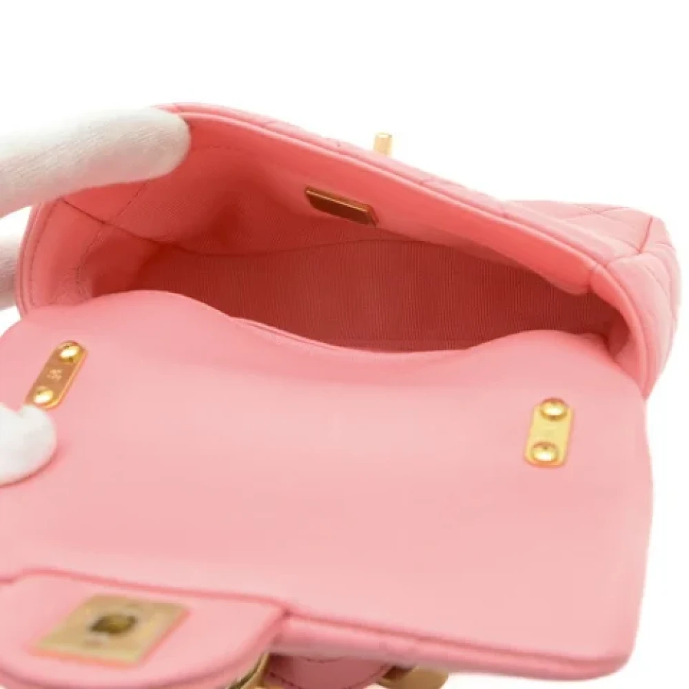 Chanel Vintage Pre-owned Leather chanel-bags Pink Dames