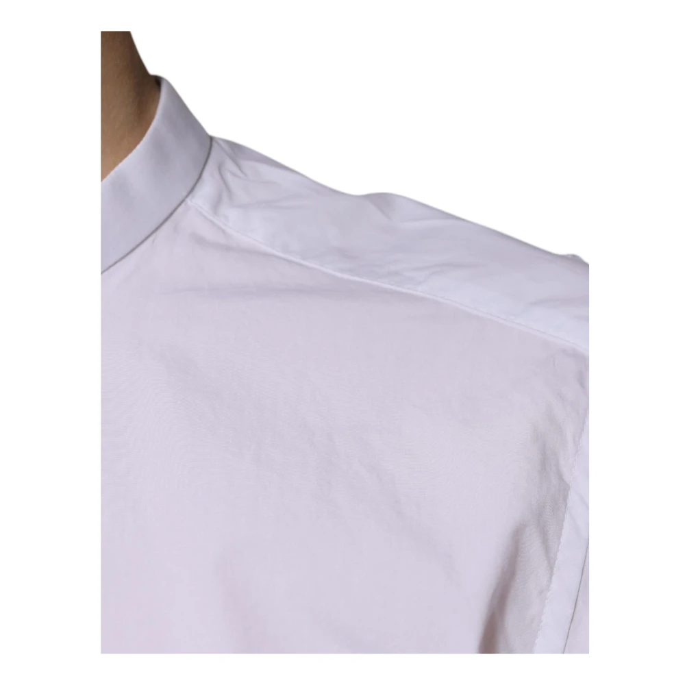 Dolce & Gabbana Witte Katoenen Overhemd met Logo White Heren