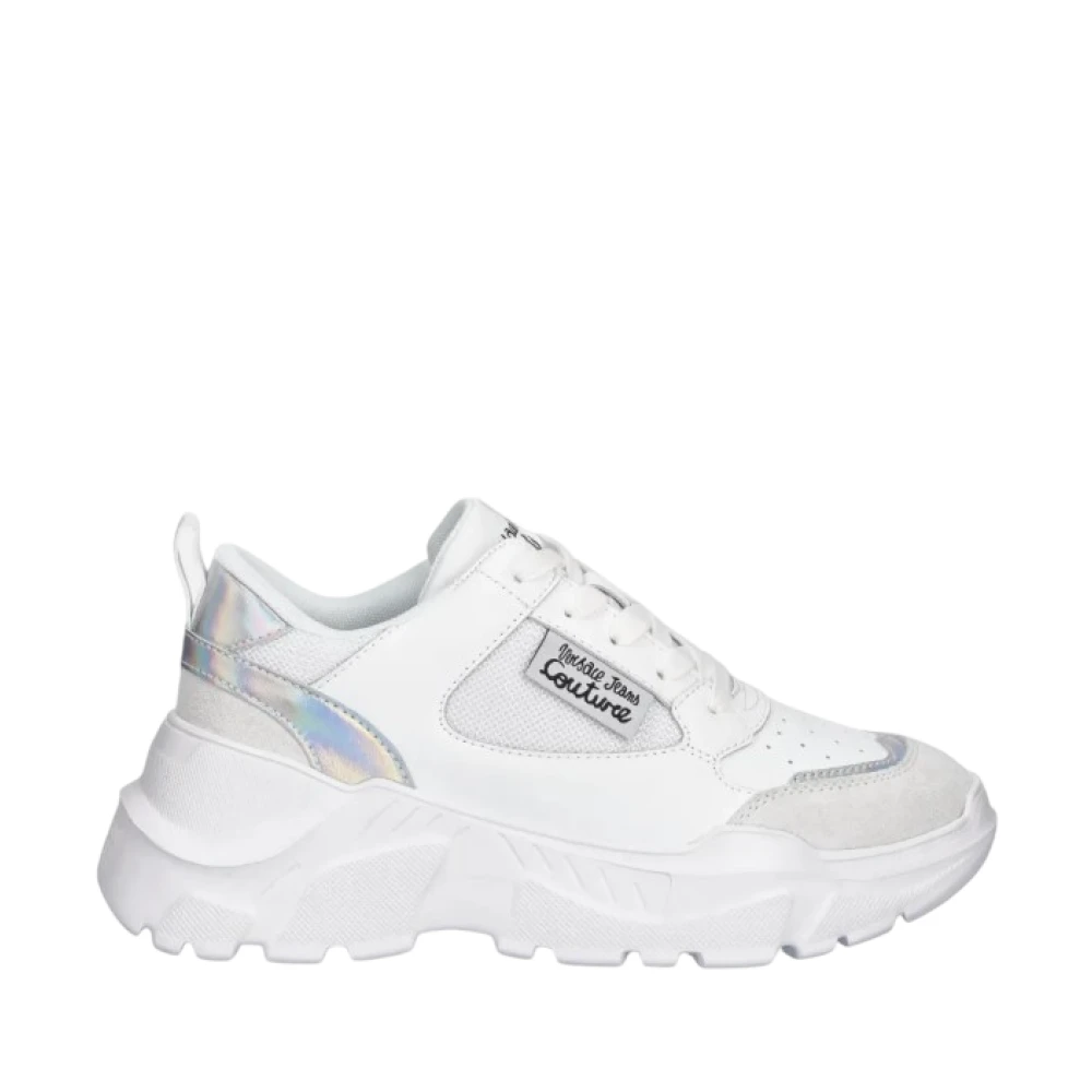 Versace Women's White Sneakers,, Trainers With Logo Detail Size 4 Uk