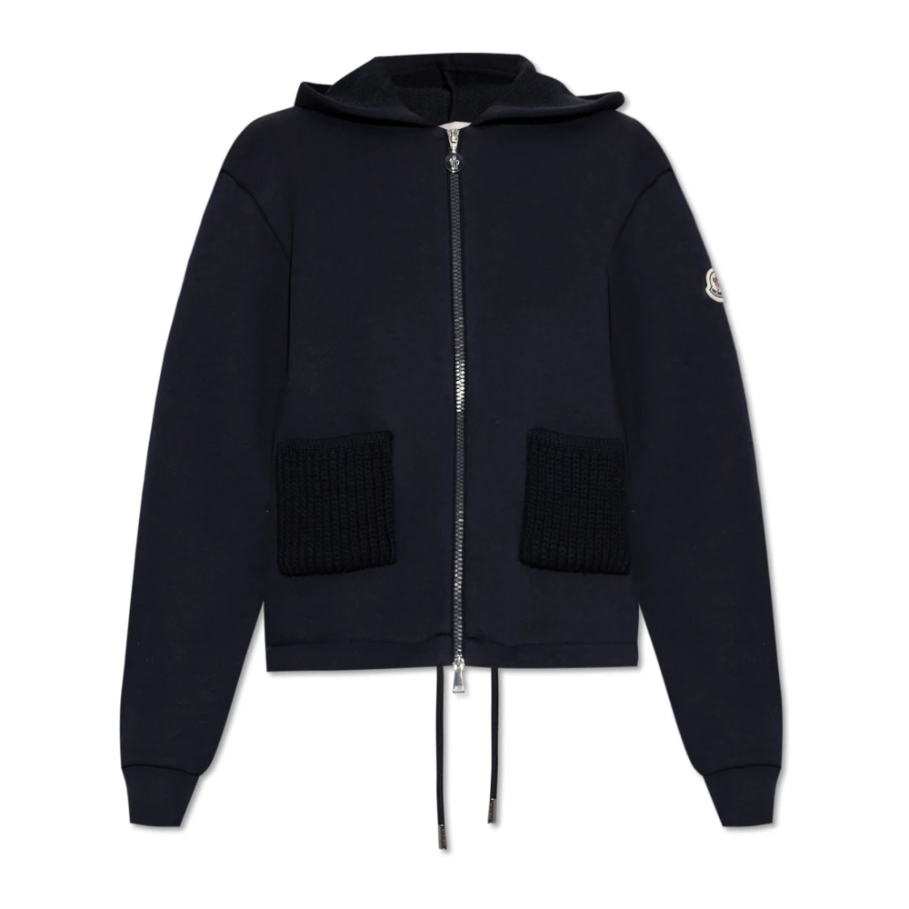 Moncler Women's Blue Zip-Throughs,, Hoodie Small