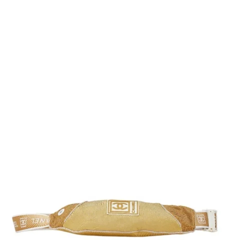 Chanel Vintage Pre-owned Nylon chanel-bags Beige Dames