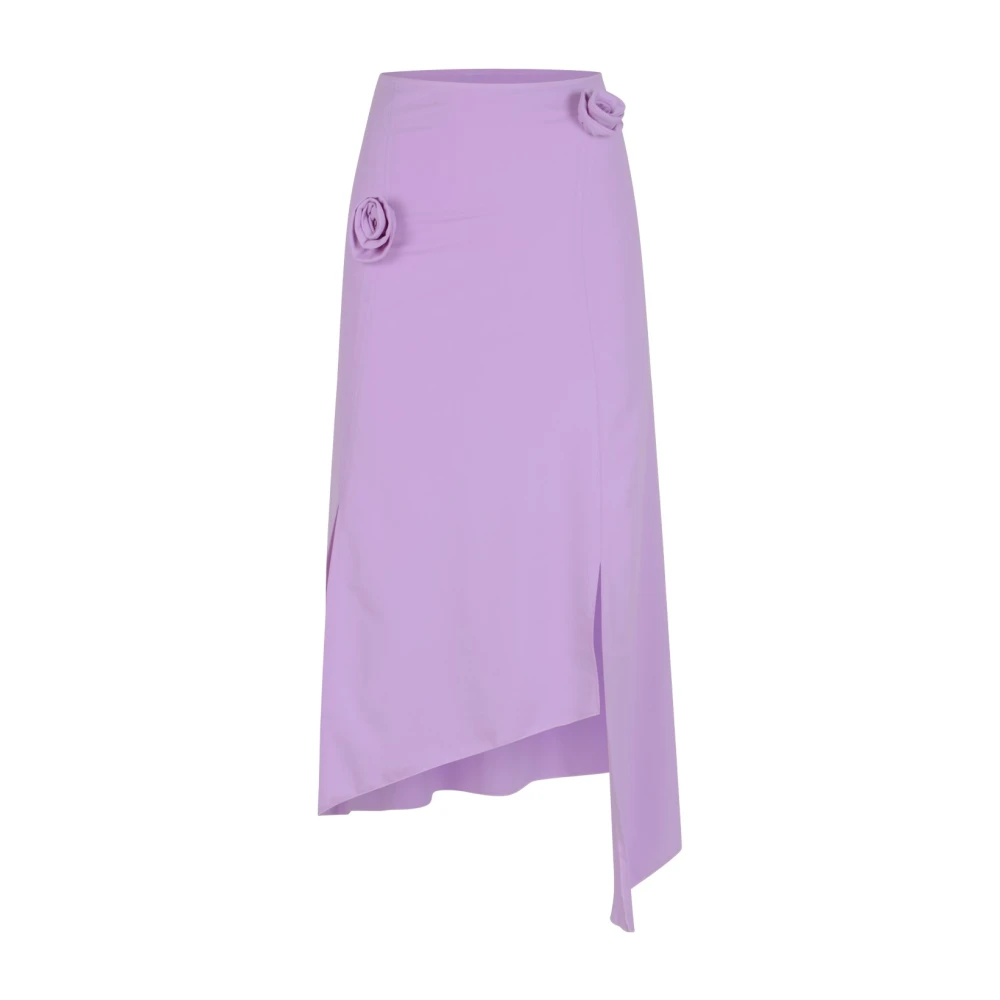 Coperni Women's Purple Flower Skirt - Midi Skirts - M - Skirts