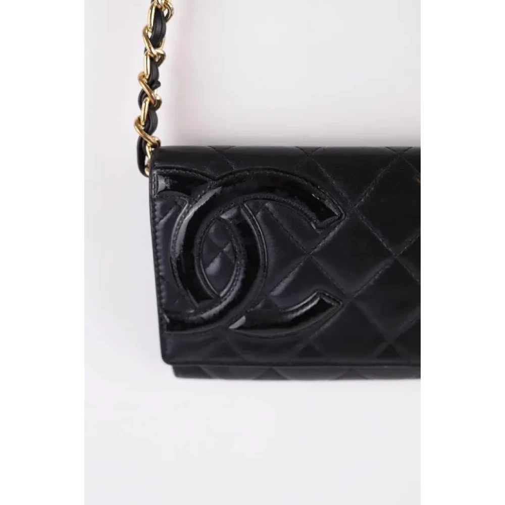 Chanel Vintage Pre-owned Leather shoulder-bags Black Dames