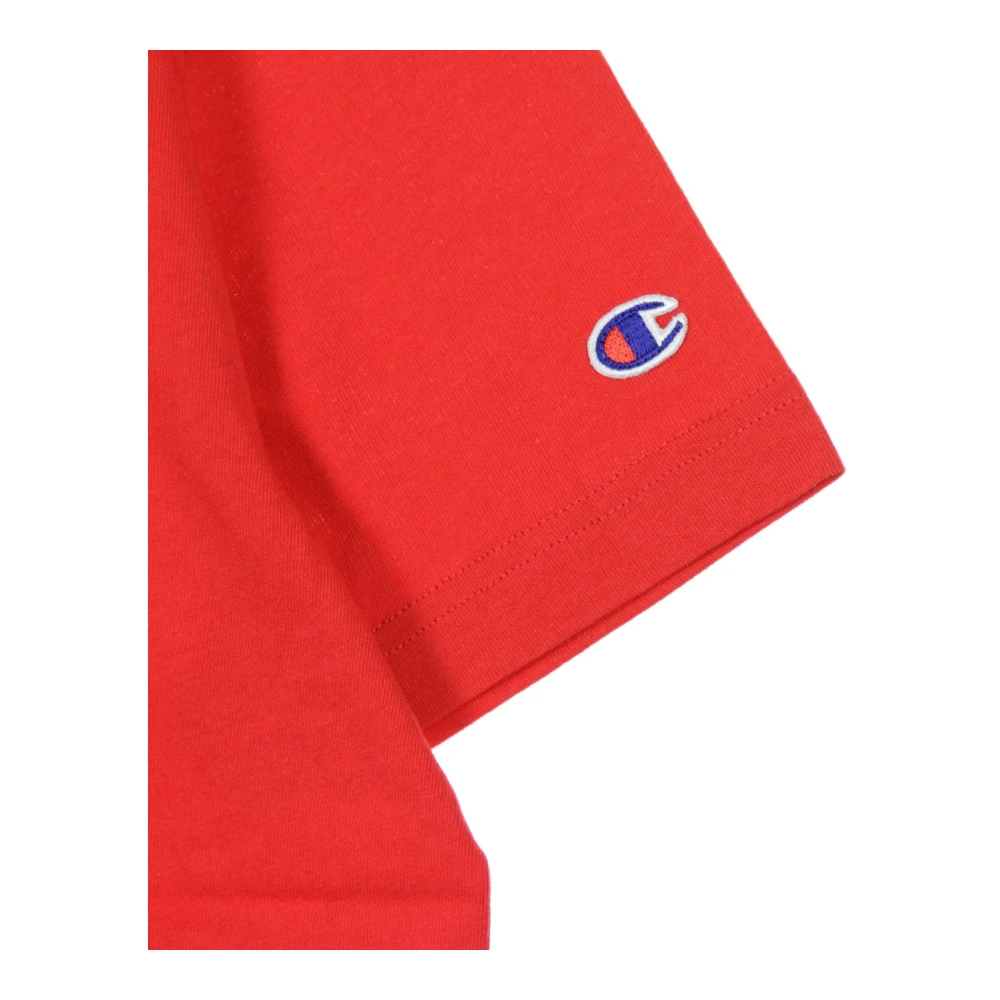 Champion Rode Crewneck T-shirt voor mannen Red Heren