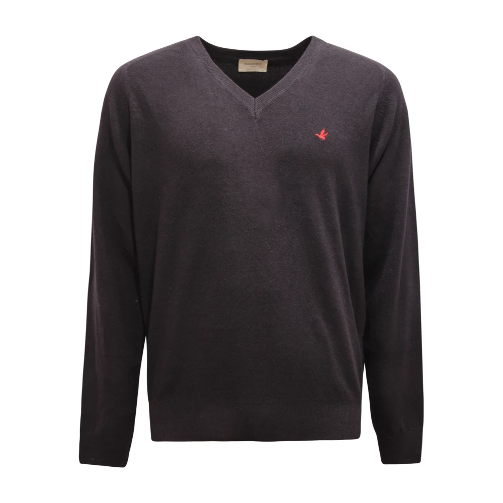 Brooksfield Homme Gris - Knitwear > V-Neck Knitwear