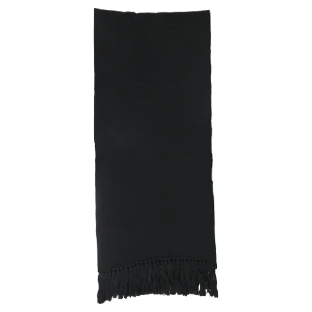 Fendi Vintage Pre-owned Wool scarves Black Dames
