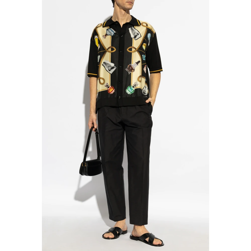 Dolce & Gabbana Gestreept overhemd Black Heren