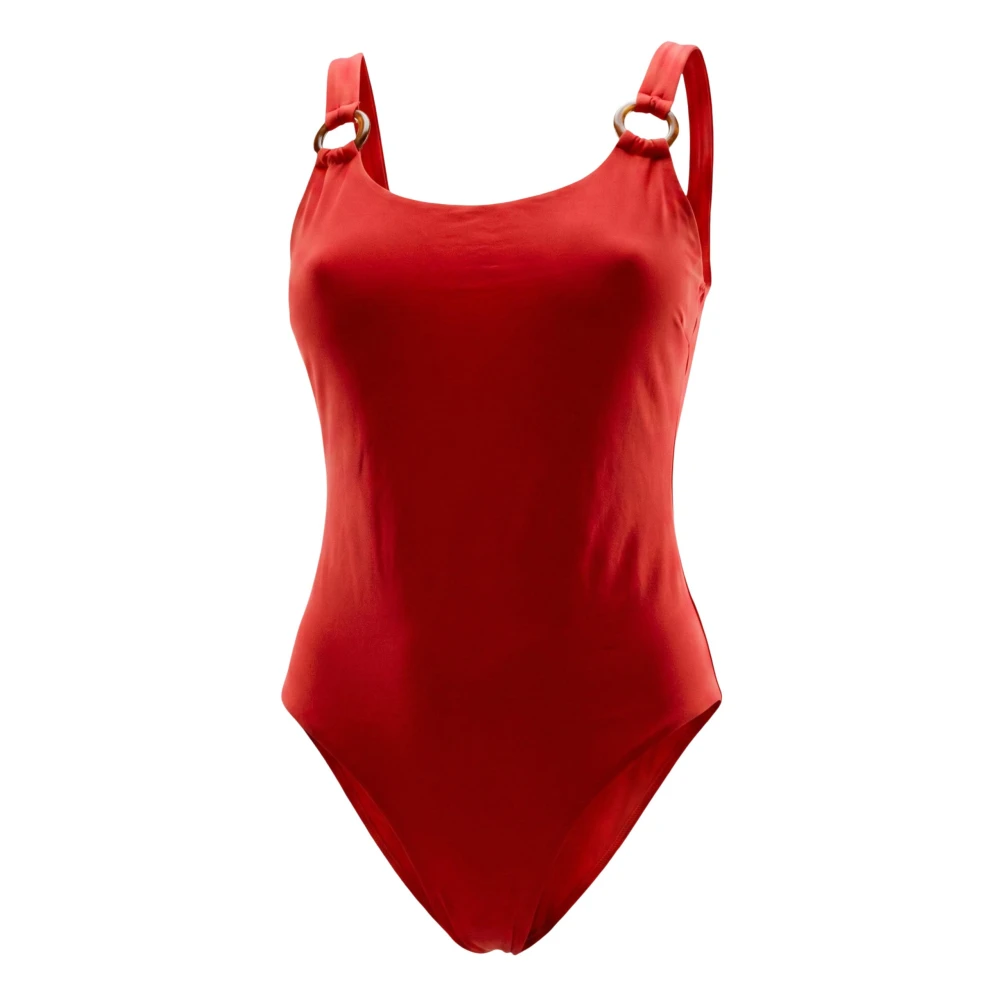 Tommy Hilfiger Women's Red Swimsuits, M, Scoop Back Op