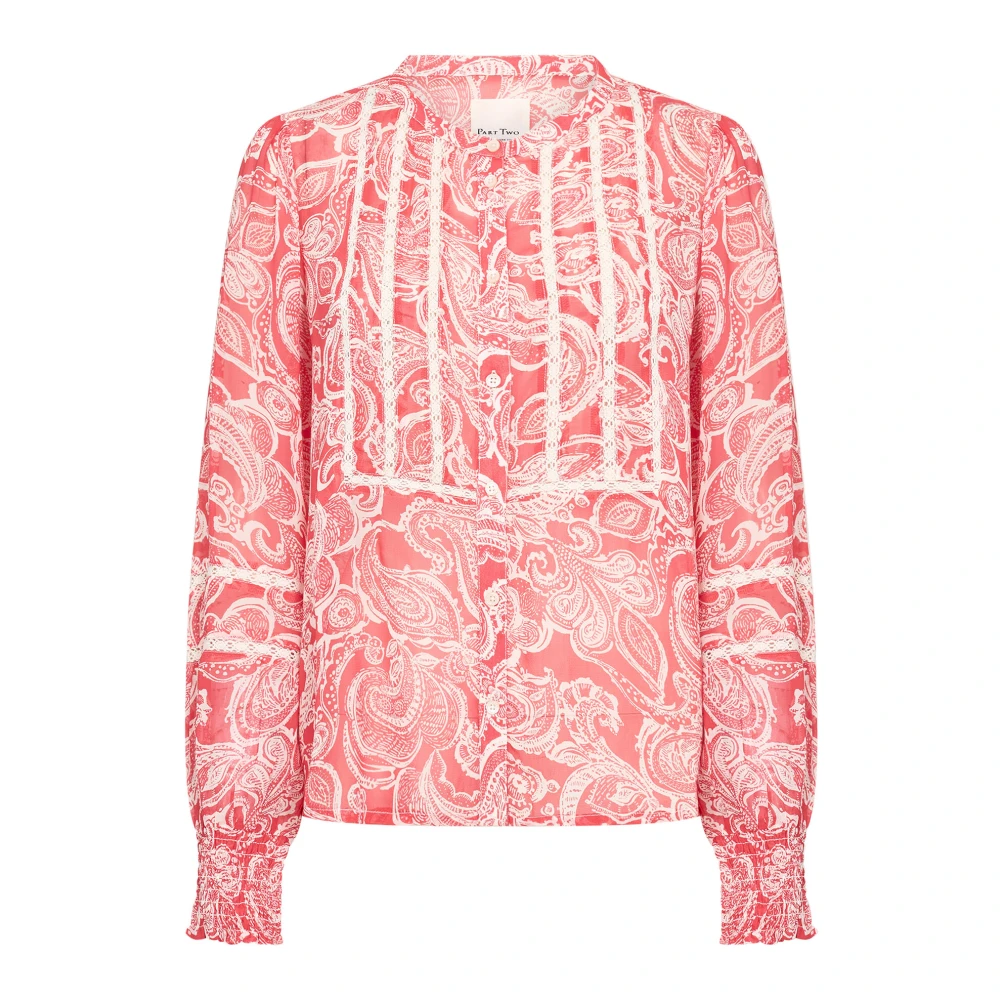 Part Two Blouse met Paisley Print en Mandarin Kraag Multicolor Dames