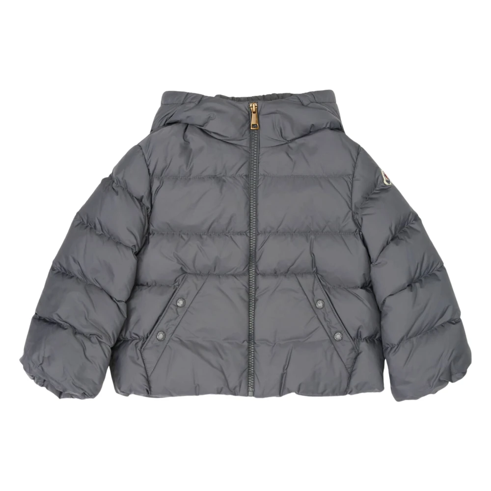 Moncler Girls Grey Enfant Down Padded Xhante Jacket - Size 4 Years Kids - Image 3