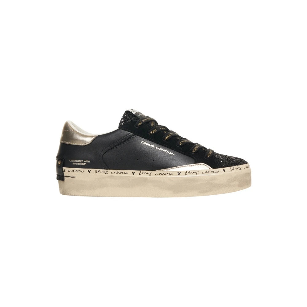Crime London Stijlvolle Nero Sneakers met Plateauzool Dames Schoenen Zwart
