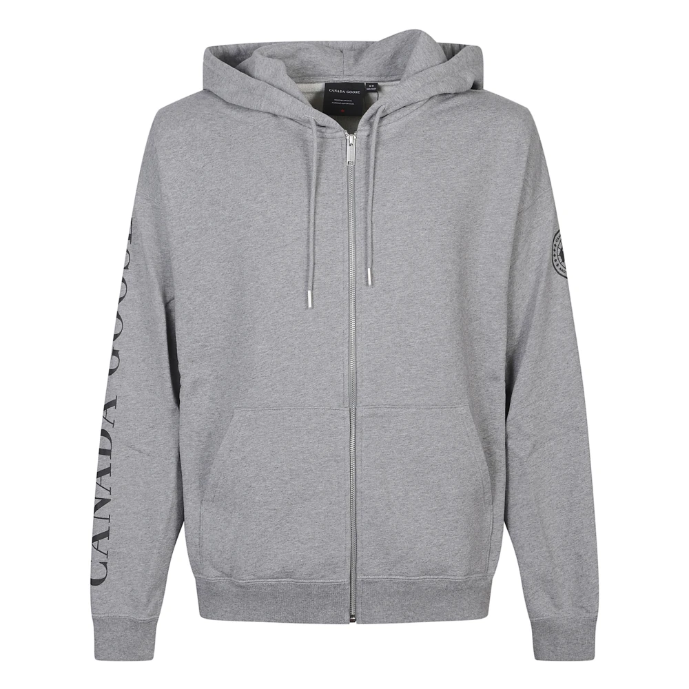 Canada Goose Men's Gray Zip-Throughs, L, Rove Full Zip - Graphic